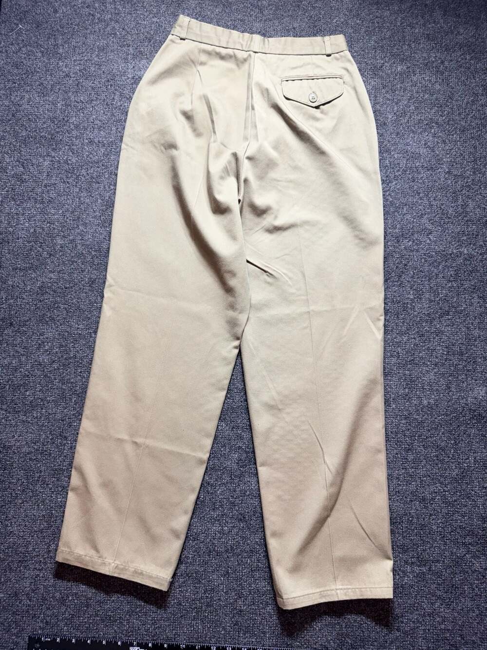 Princeton Club Beige Pleated Straight Fit Pants (Women) - Size 11/12 - Picture 8 of 8